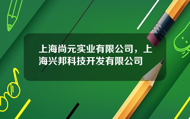 上海尚元实业有限公司，上海兴邦科技开发有限公司