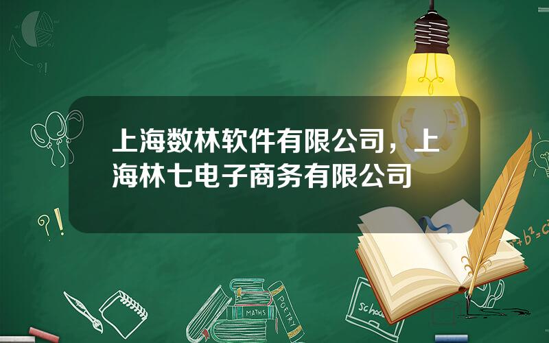 上海数林软件有限公司，上海林七电子商务有限公司