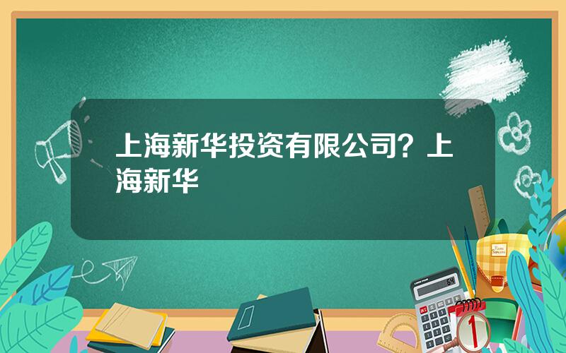 上海新华投资有限公司？上海新华