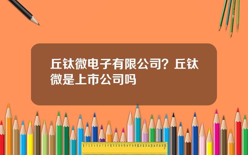 丘钛微电子有限公司？丘钛微是上市公司吗