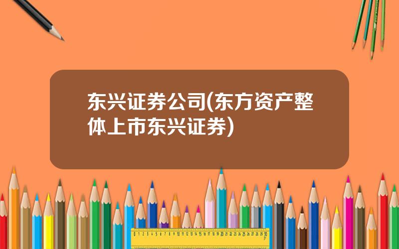 东兴证券公司(东方资产整体上市东兴证券)