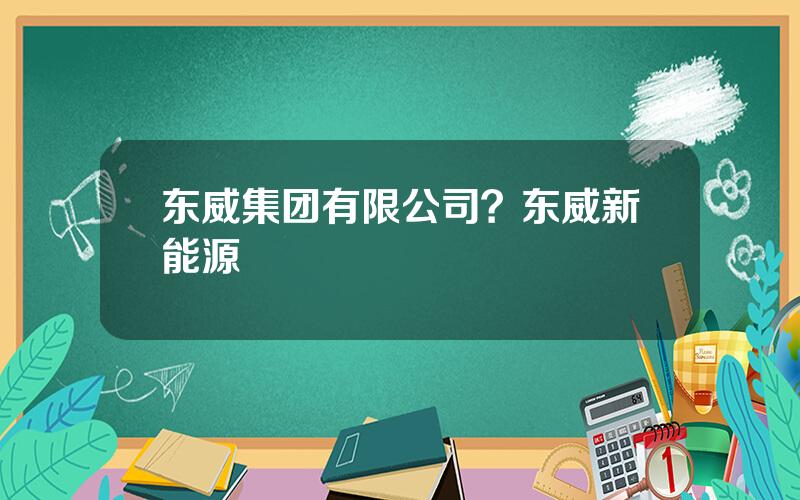 东威集团有限公司？东威新能源