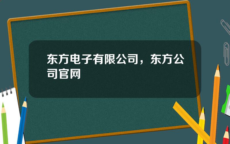 东方电子有限公司，东方公司官网