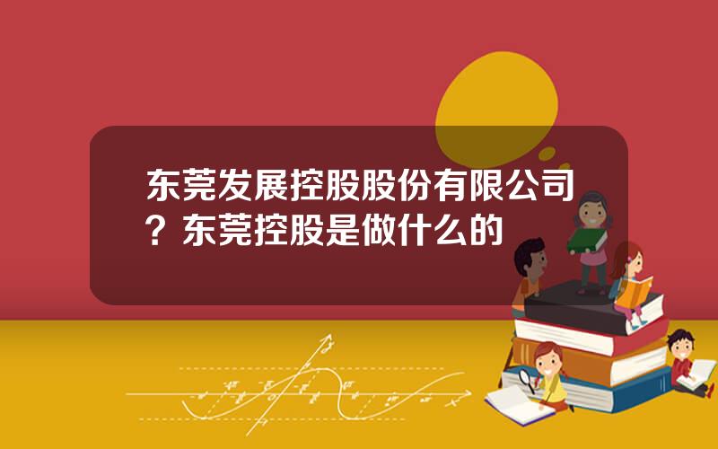 东莞发展控股股份有限公司？东莞控股是做什么的