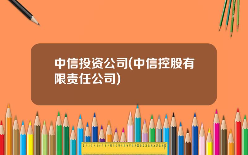 中信投资公司(中信控股有限责任公司)