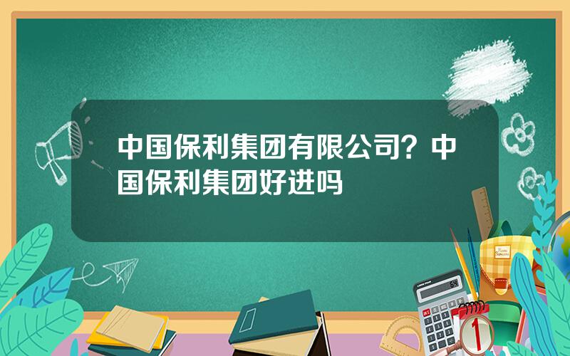 中国保利集团有限公司？中国保利集团好进吗