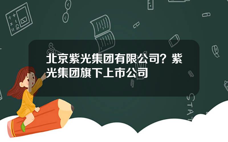 北京紫光集团有限公司？紫光集团旗下上市公司