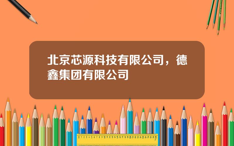 北京芯源科技有限公司，德鑫集团有限公司