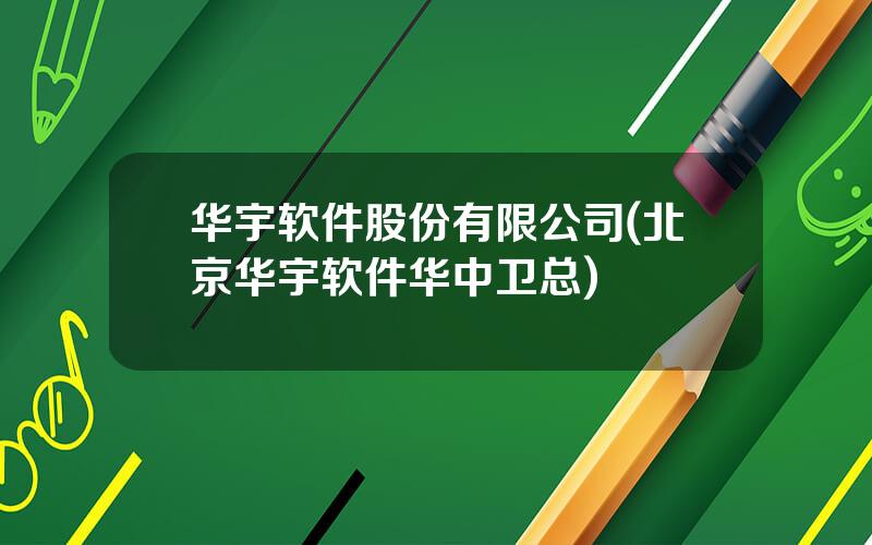 华宇软件股份有限公司(北京华宇软件华中卫总)