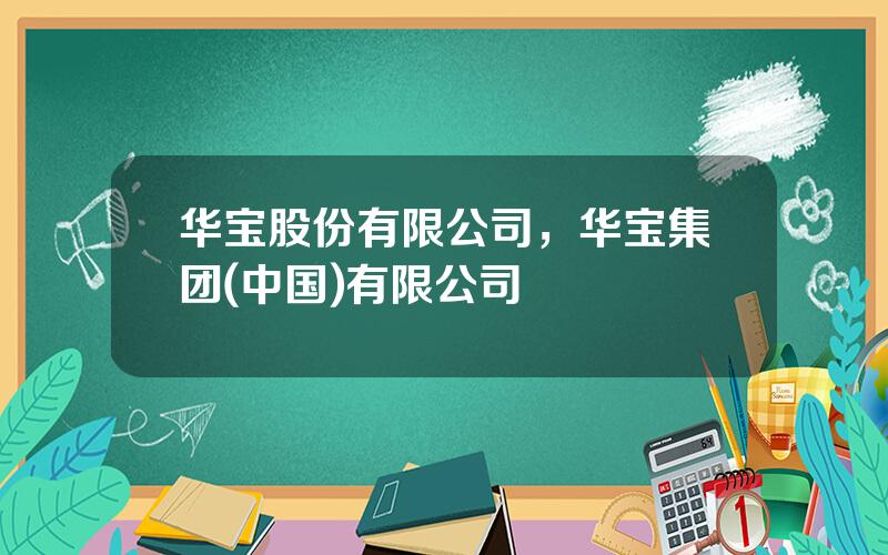 华宝股份有限公司，华宝集团(中国)有限公司